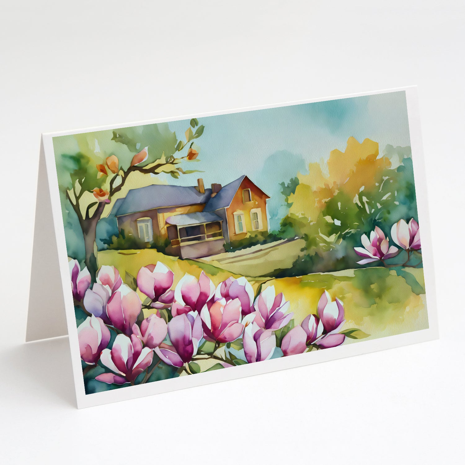Buy this Louisiana Magnolias in Watercolor Greeting Cards Pack of 8