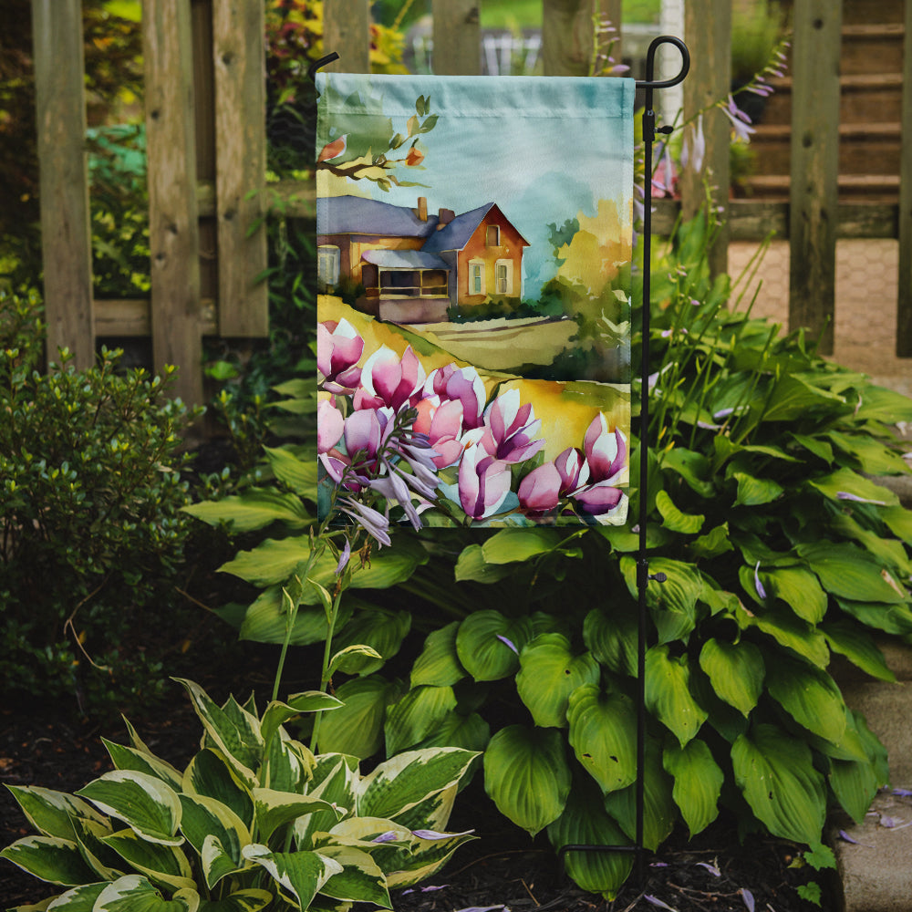 Louisiana Magnolias in Watercolor Garden Flag