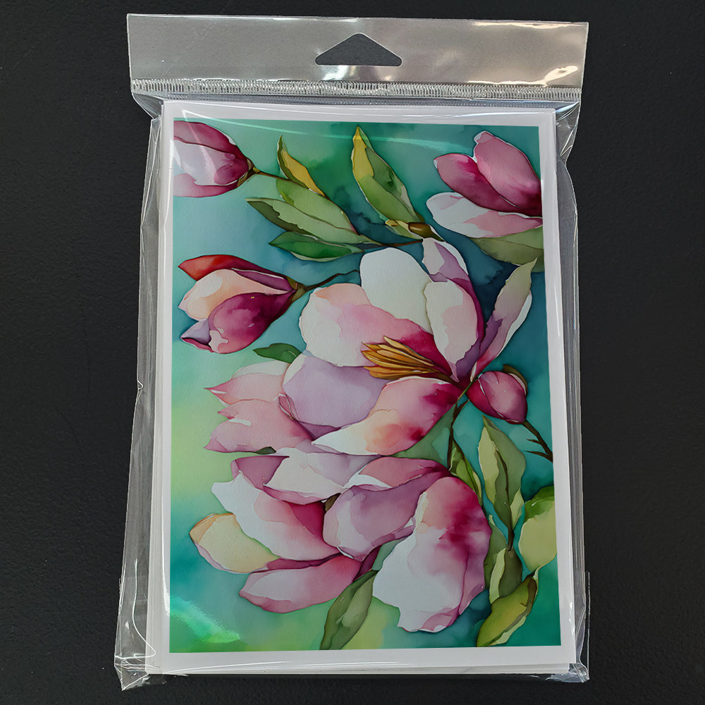 Louisiana Magnolias in Watercolor Greeting Cards Pack of 8