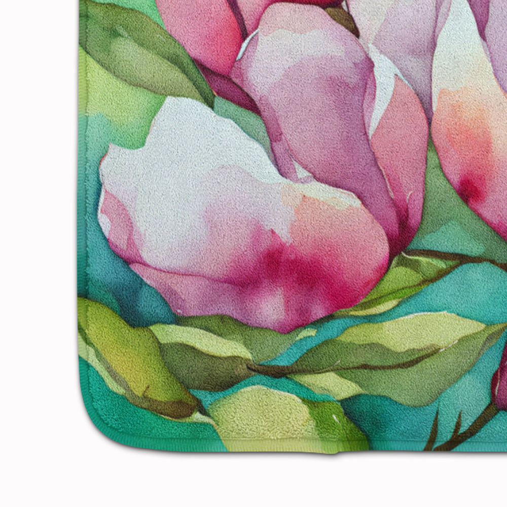 Louisiana Magnolias in Watercolor Memory Foam Kitchen Mat