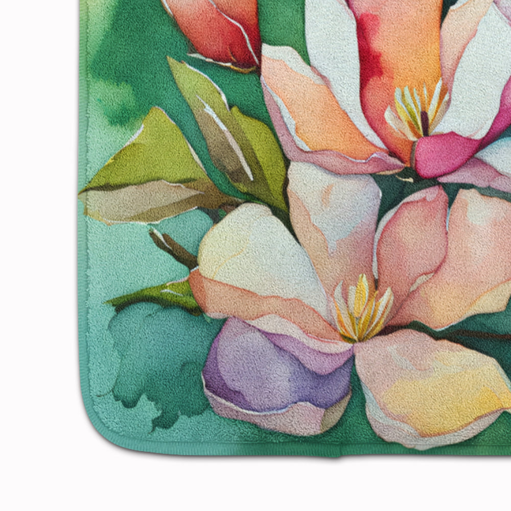 Louisiana Magnolias in Watercolor Memory Foam Kitchen Mat