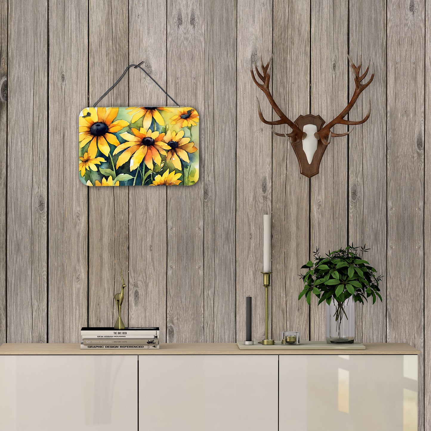 Maryland Black-Eyed Susans in Watercolor Wall or Door Hanging Prints