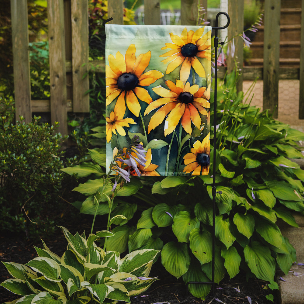 Maryland Black-Eyed Susans in Watercolor Garden Flag