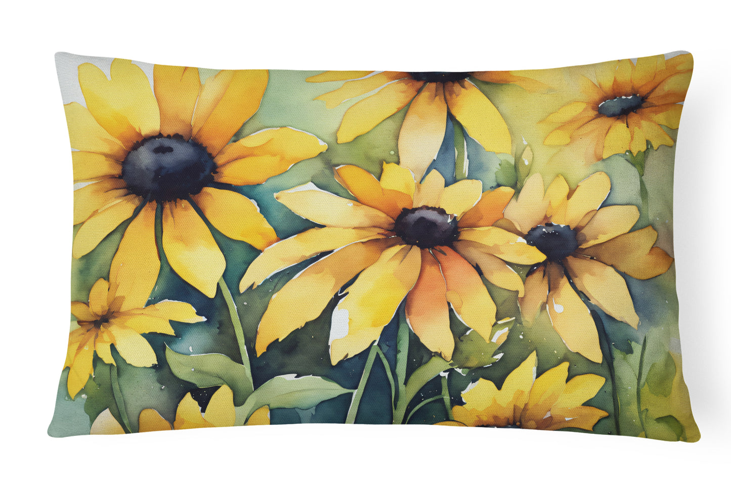 Buy this Maryland Black-Eyed Susans in Watercolor Throw Pillow