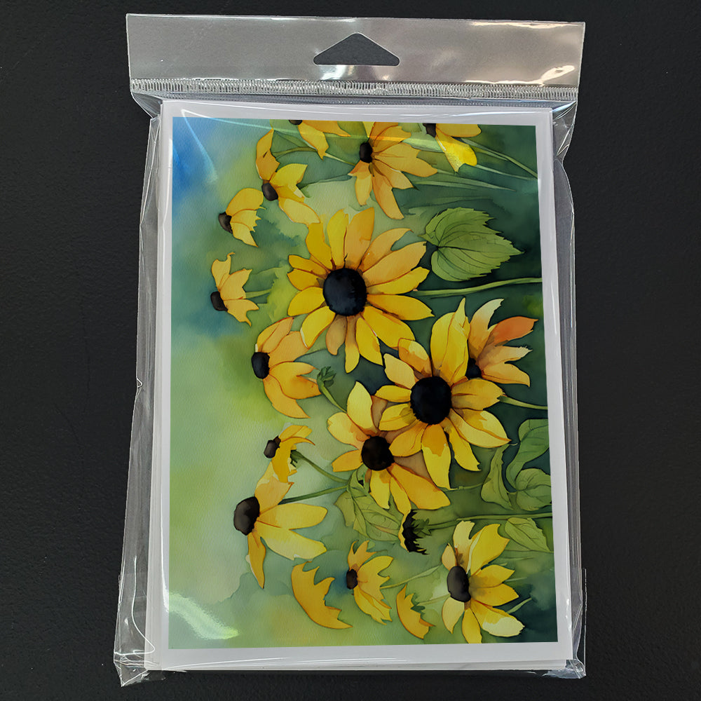 Maryland Black-Eyed Susans in Watercolor Greeting Cards Pack of 8