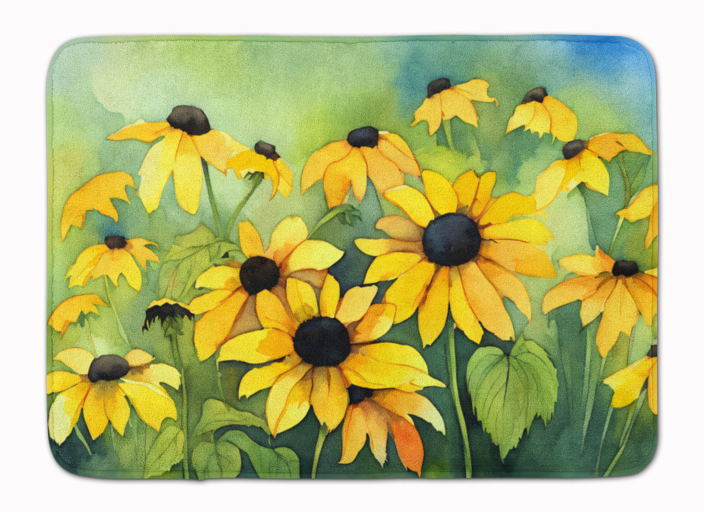 Buy this Maryland Black-Eyed Susans in Watercolor Memory Foam Kitchen Mat