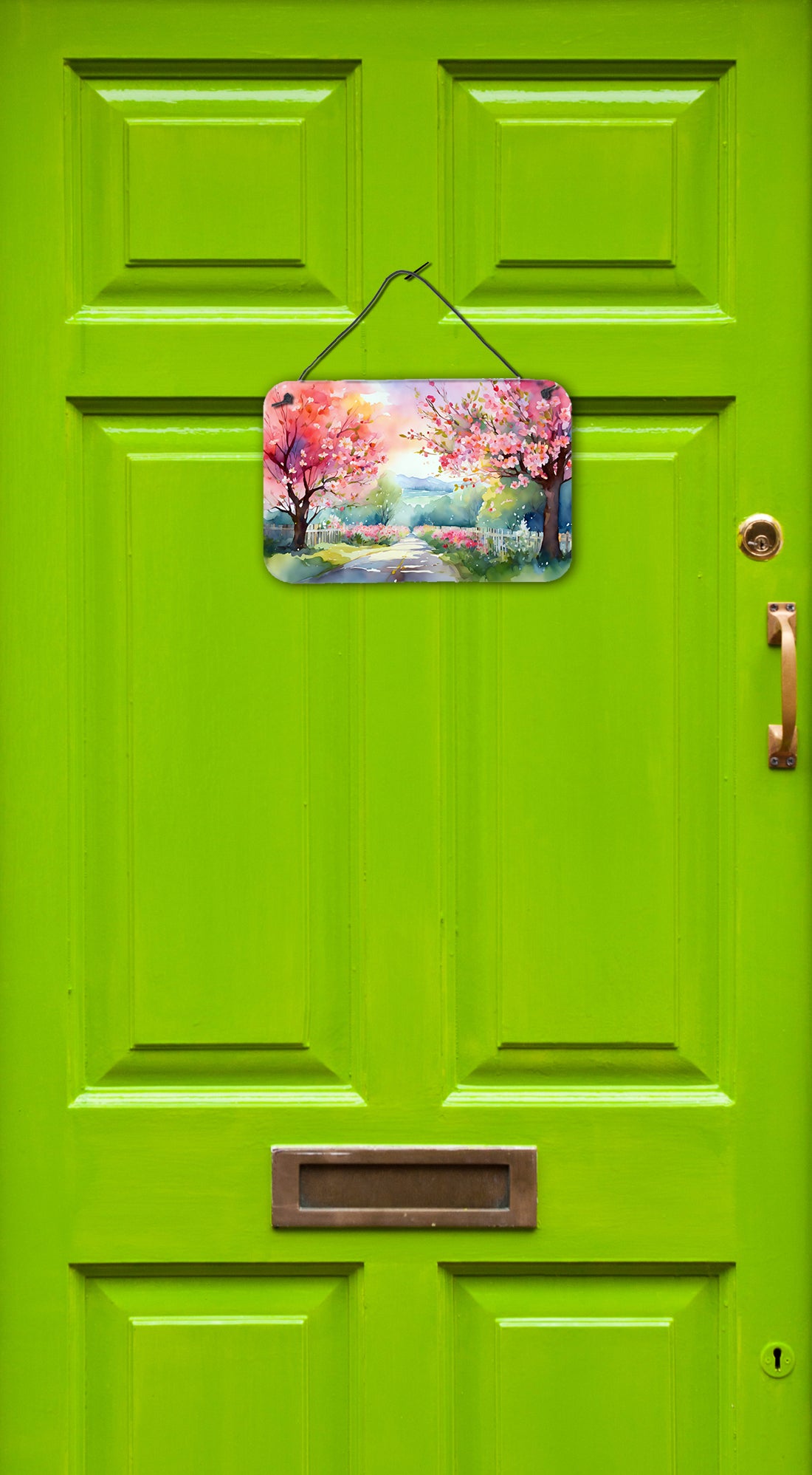 Michigan Apple Blossoms in Watercolor Wall or Door Hanging Prints