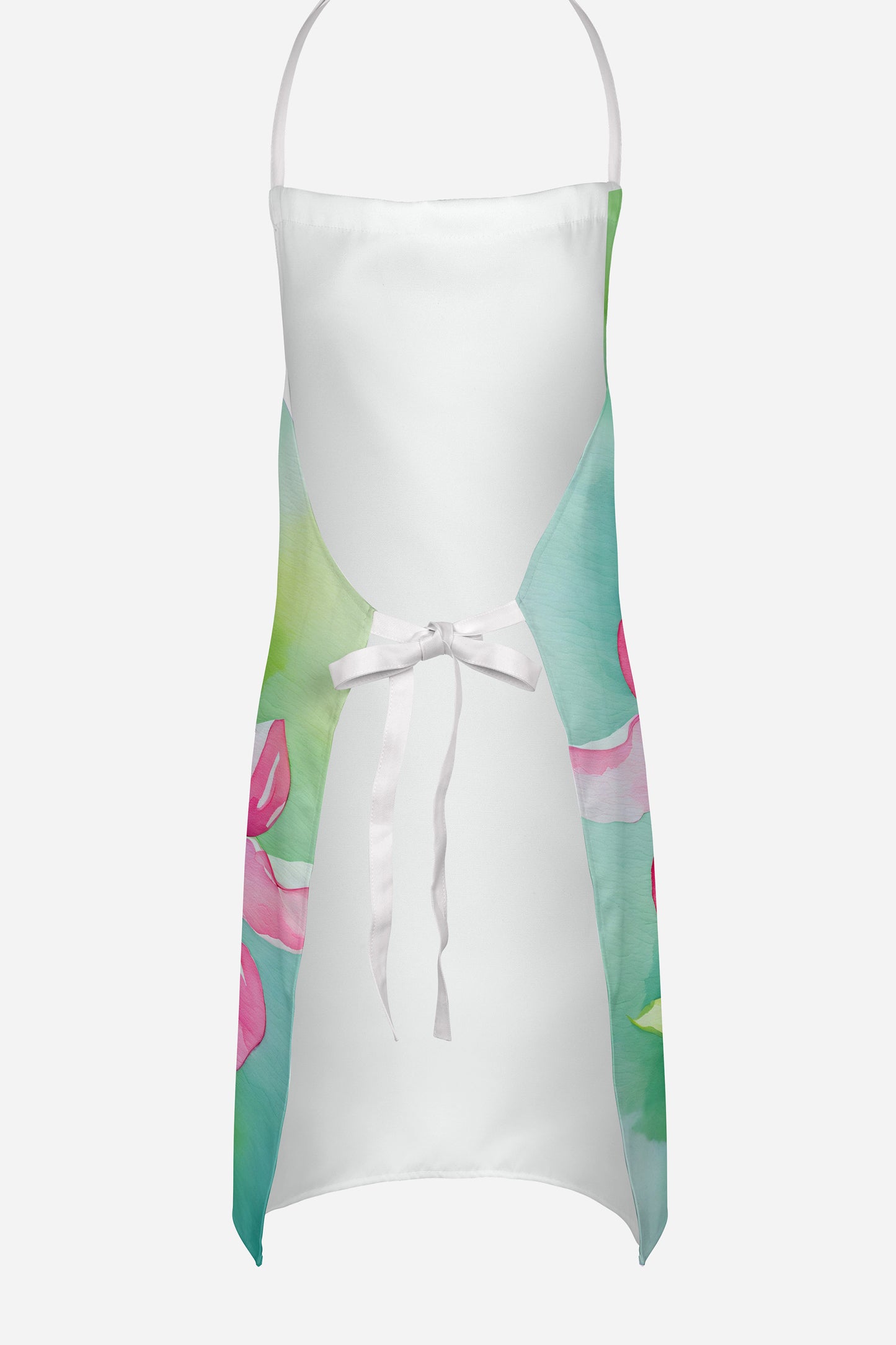 Minnesota Pink and White Lady Slippers in Watercolor Apron