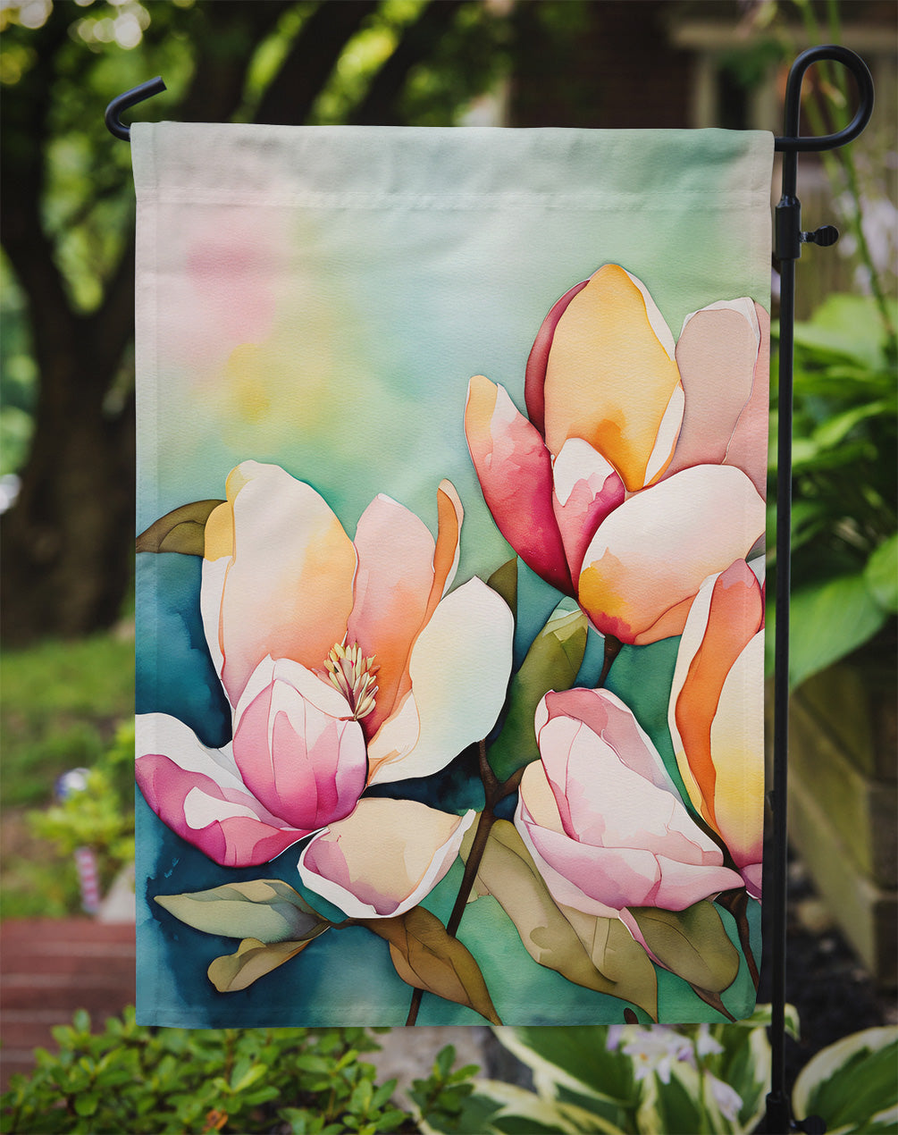 Mississippi Magnolia in Watercolor Garden Flag