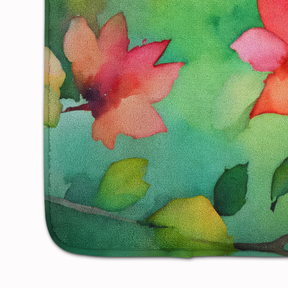 Missouri Hawthorns in Watercolor Memory Foam Kitchen Mat