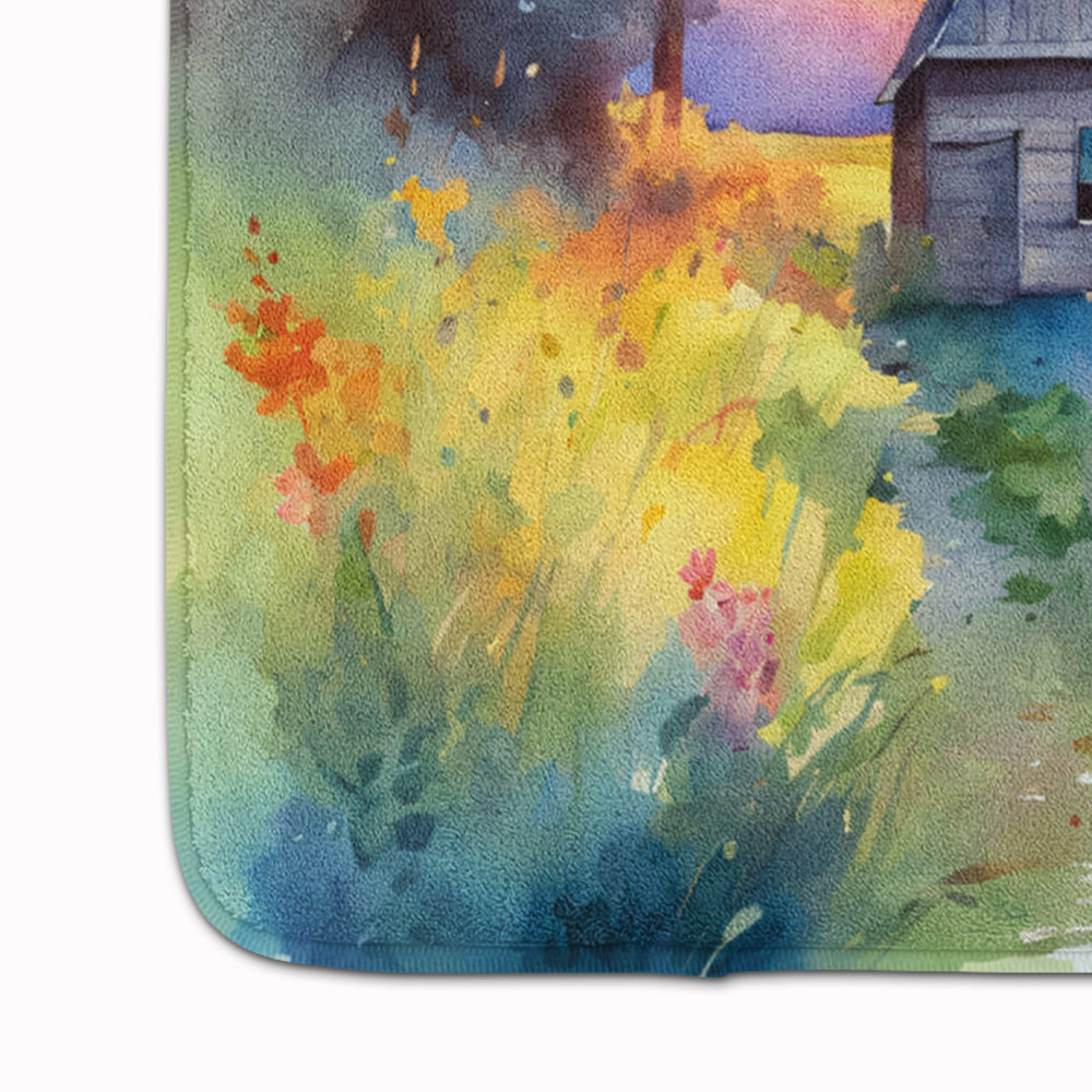 Montana Bitterroot in Watercolor Memory Foam Kitchen Mat