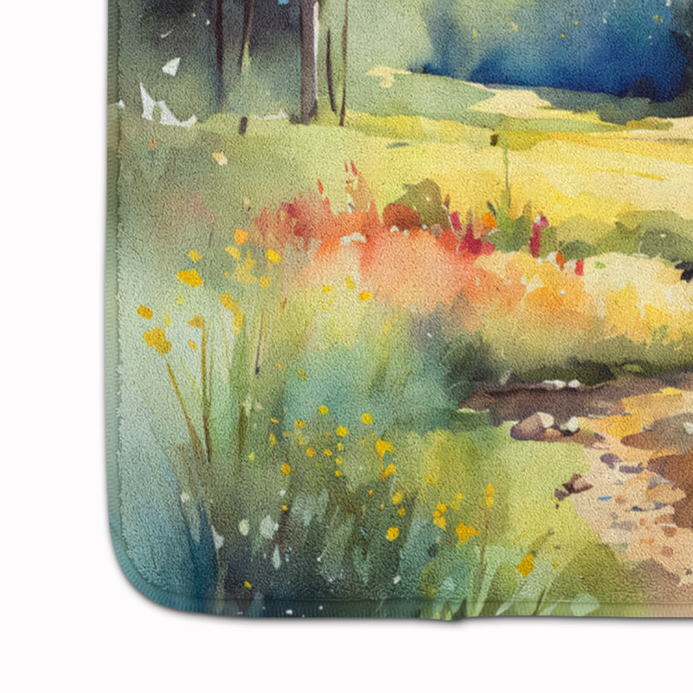 Montana Bitterroot in Watercolor Memory Foam Kitchen Mat