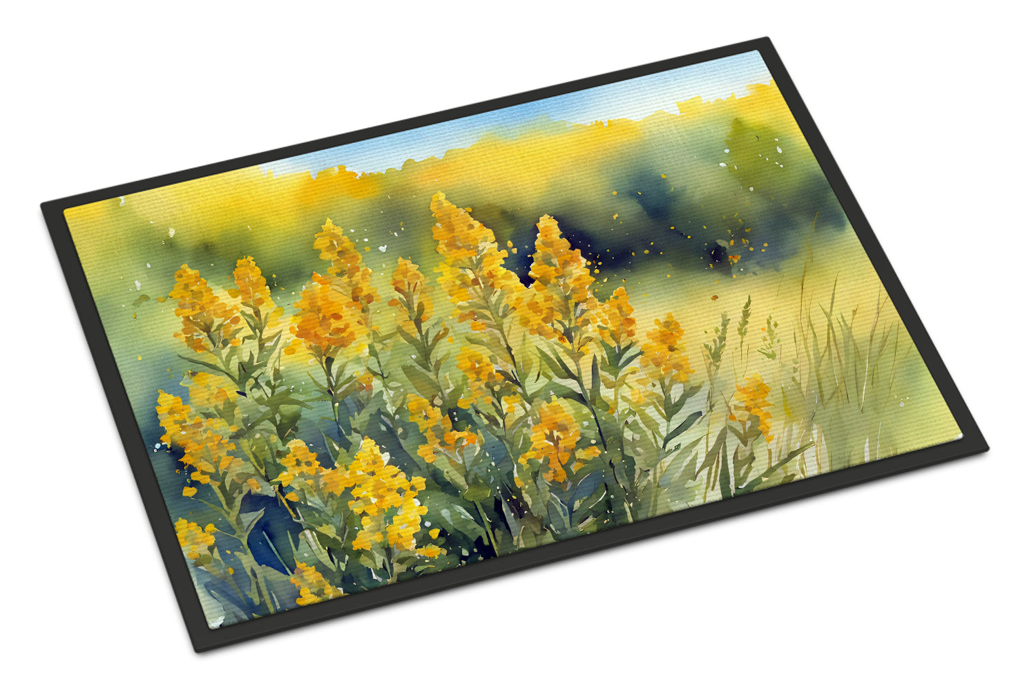 Buy this Nebraska Goldenrod in Watercolor Doormat