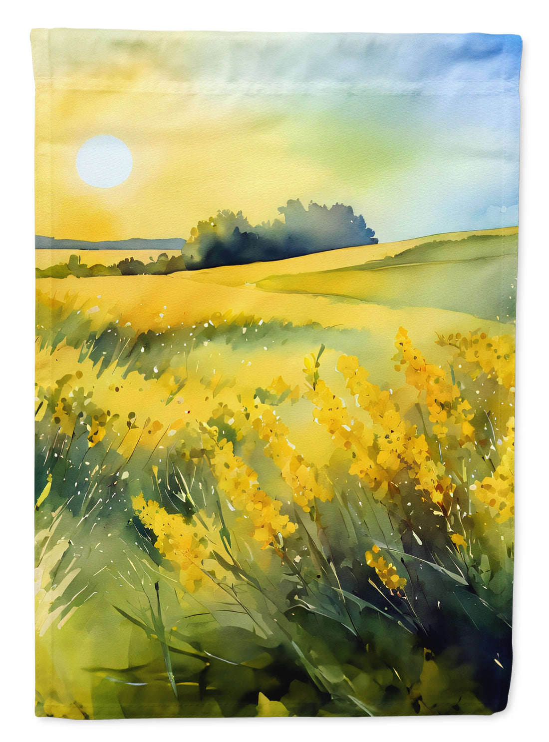 Buy this Nebraska Goldenrod in Watercolor House Flag