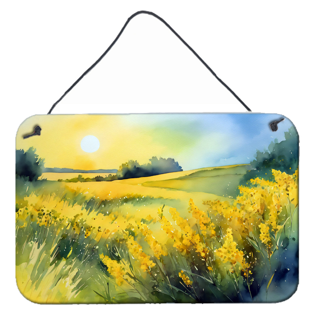 Buy this Nebraska Goldenrod in Watercolor Wall or Door Hanging Prints