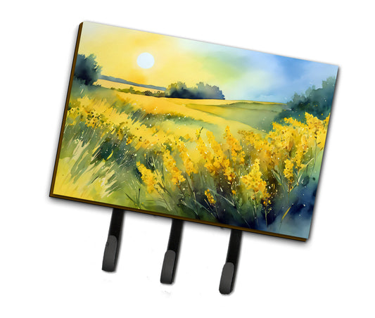 Buy this Nebraska Goldenrod in Watercolor Leash or Key Holder