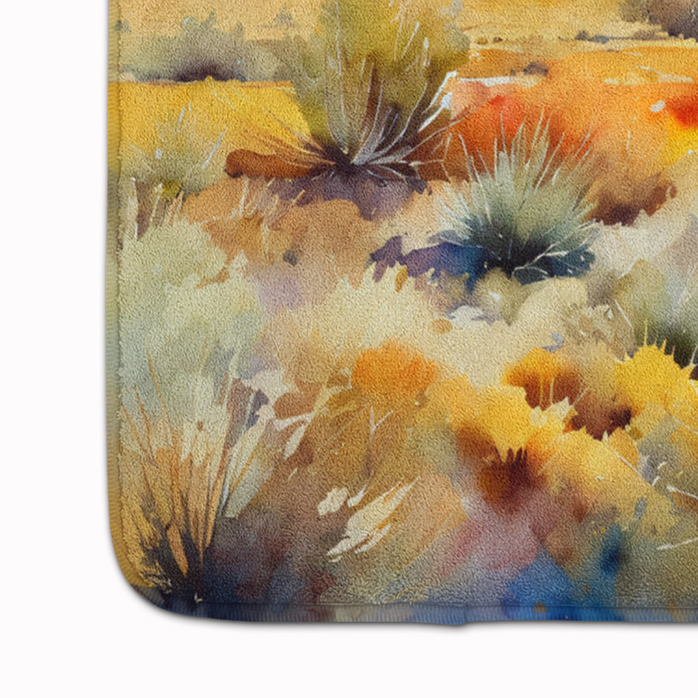 Nevada Sagebrush in Watercolor Memory Foam Kitchen Mat