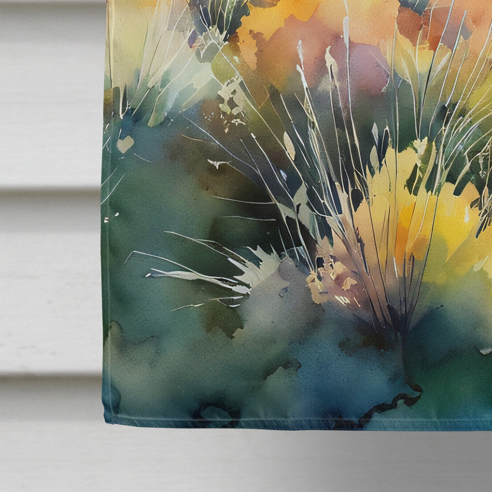 Nevada Sagebrush in Watercolor House Flag