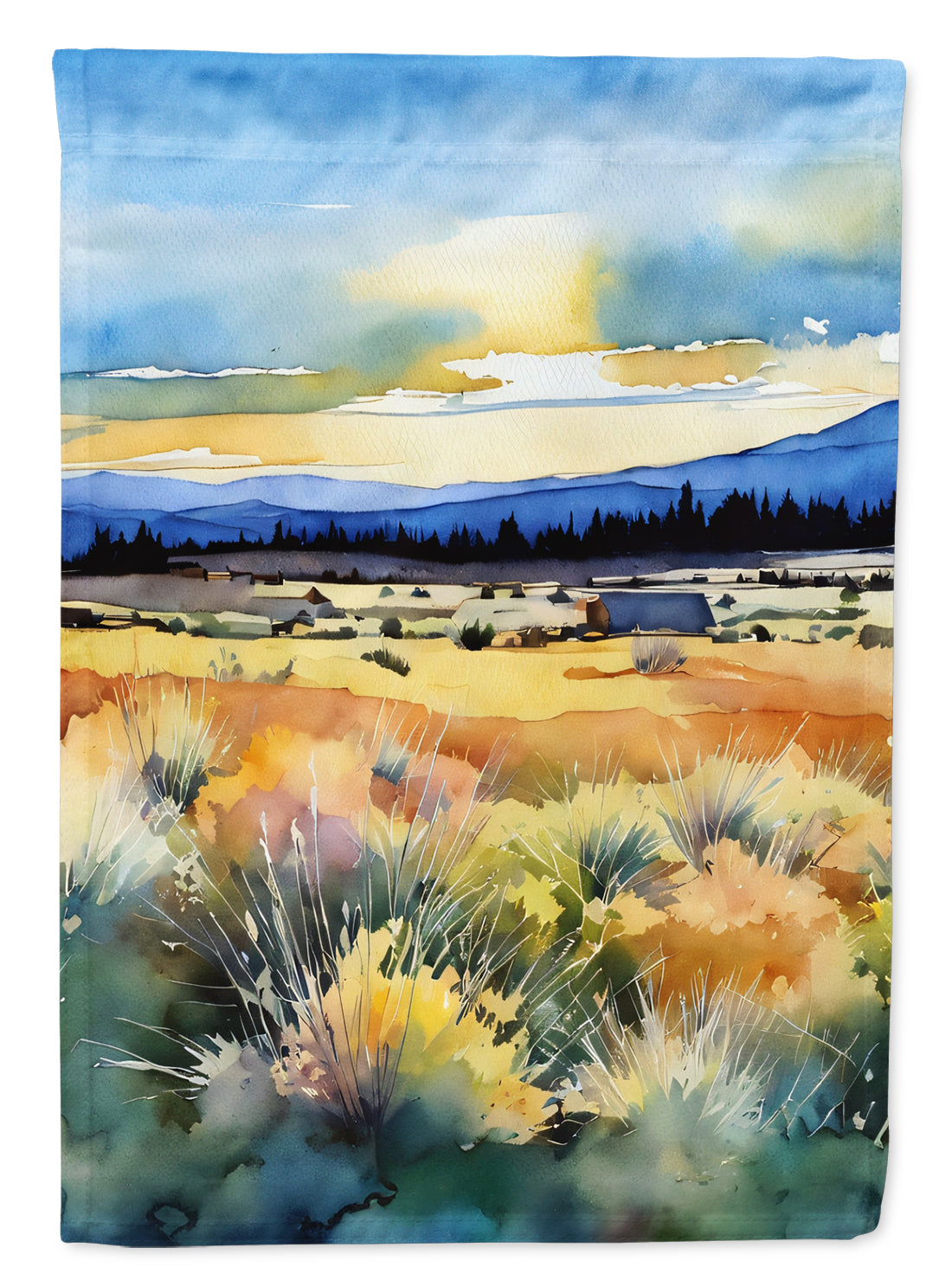 Buy this Nevada Sagebrush in Watercolor Garden Flag