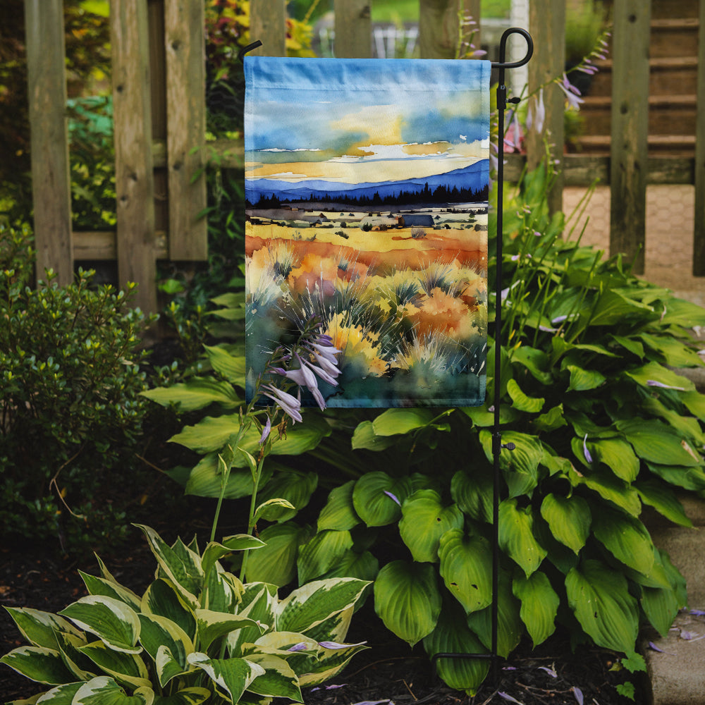 Nevada Sagebrush in Watercolor Garden Flag