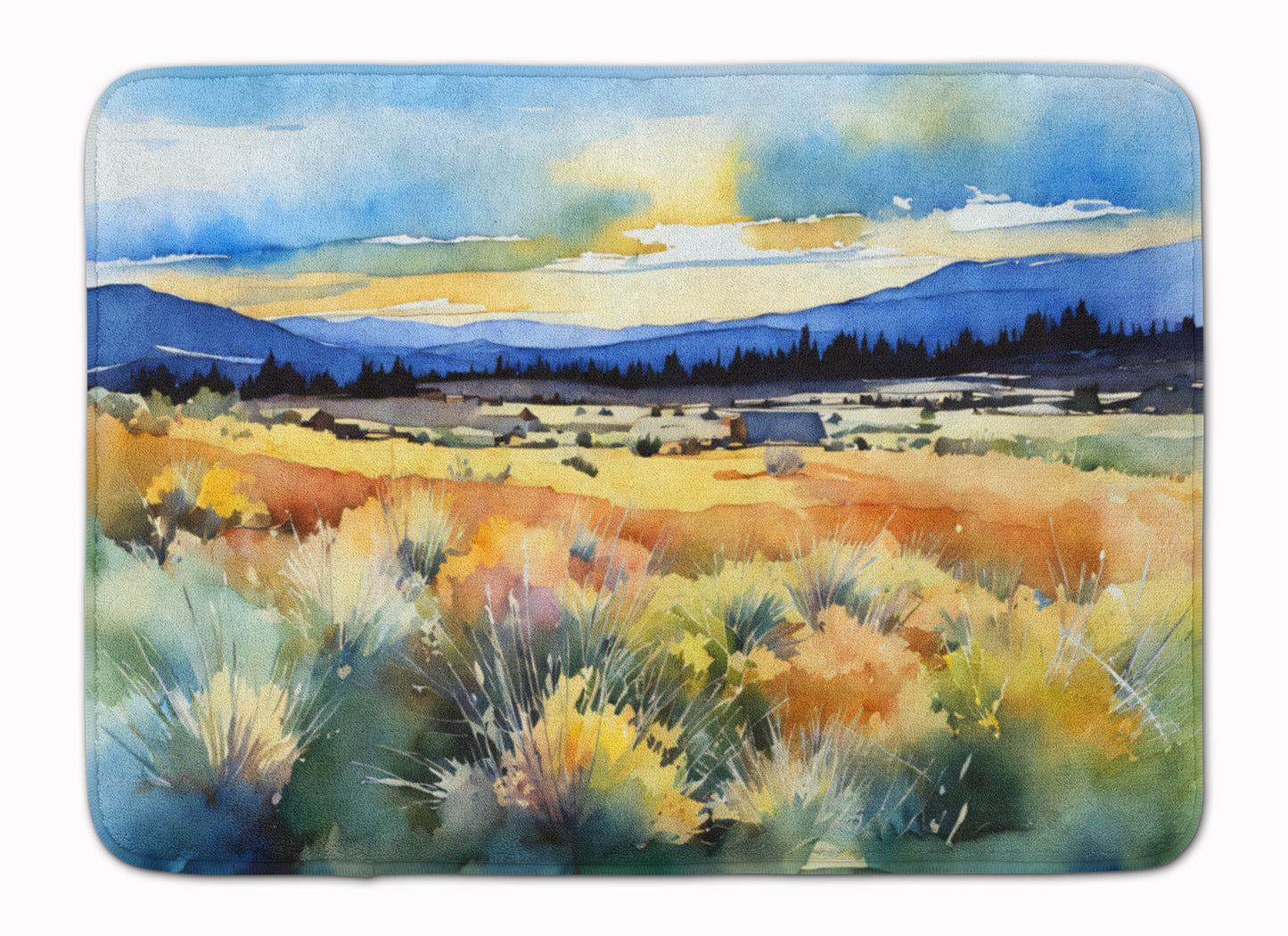 Buy this Nevada Sagebrush in Watercolor Memory Foam Kitchen Mat