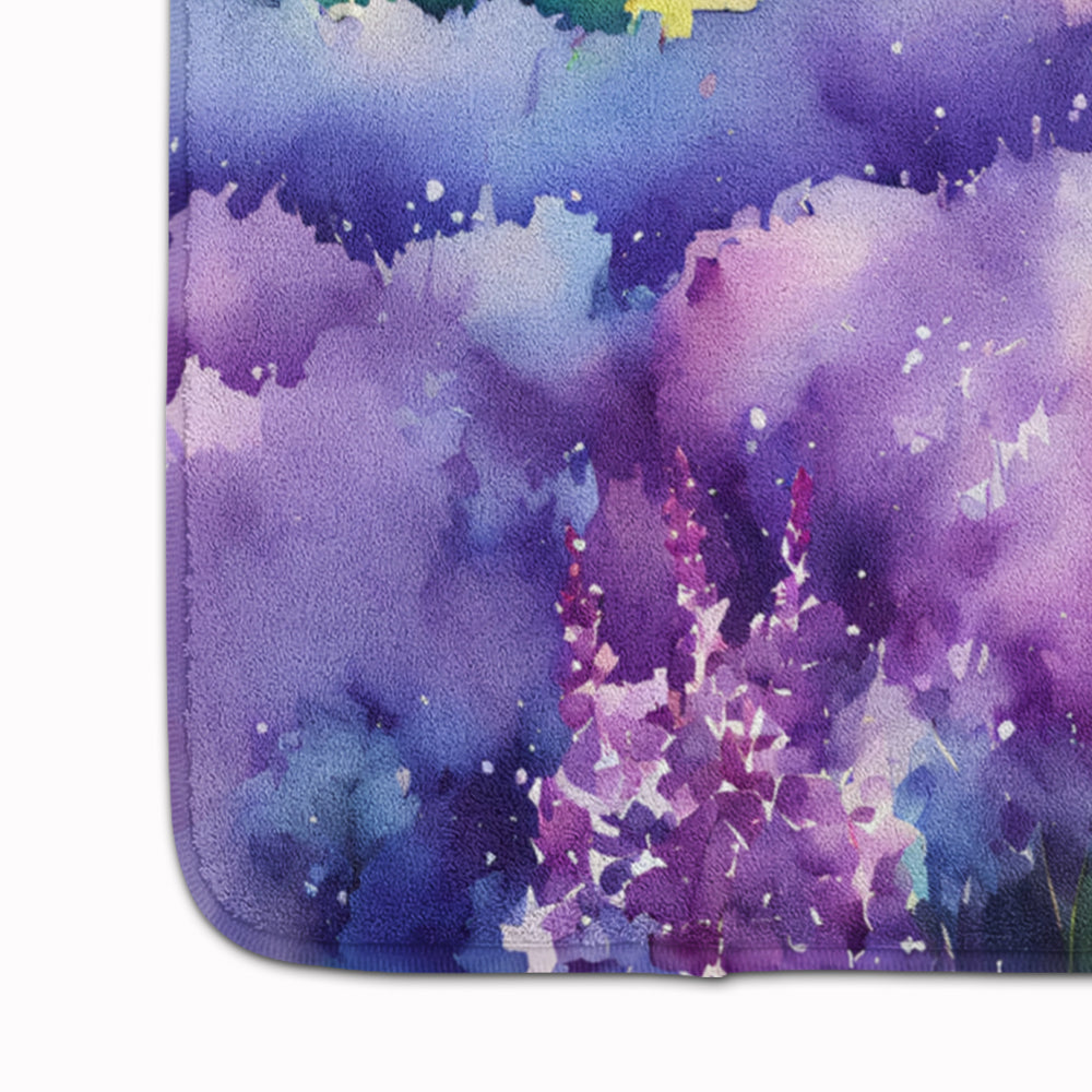 New Hampshire Purple Lilac in Watercolor Memory Foam Kitchen Mat