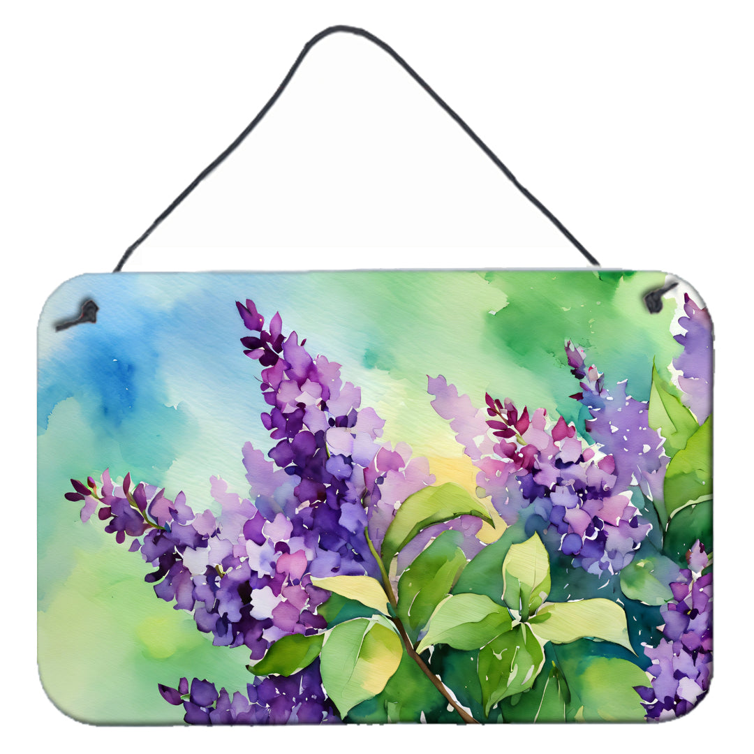 Buy this New Hampshire Purple Lilac in Watercolor Wall or Door Hanging Prints