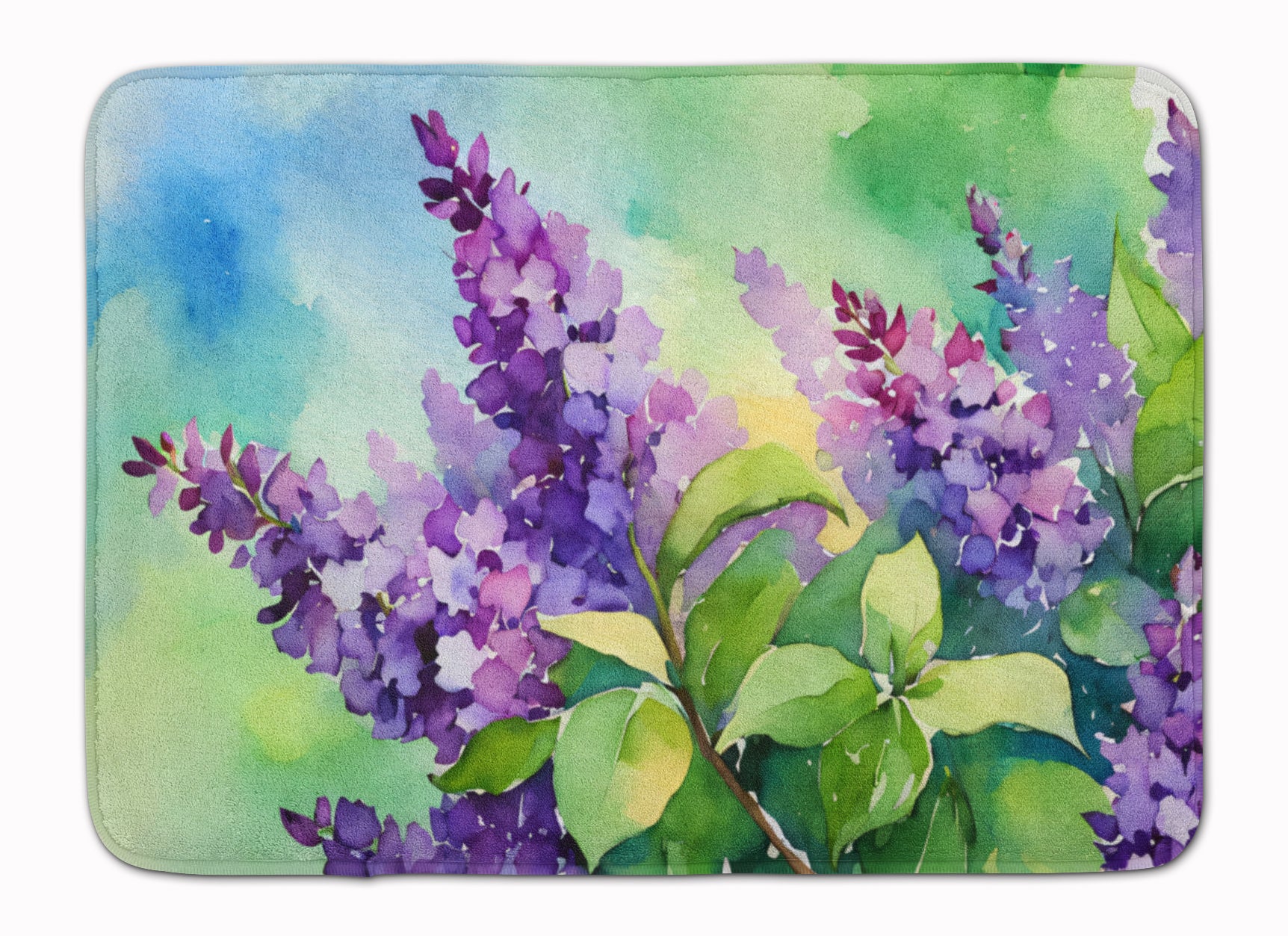 Buy this New Hampshire Purple Lilac in Watercolor Memory Foam Kitchen Mat