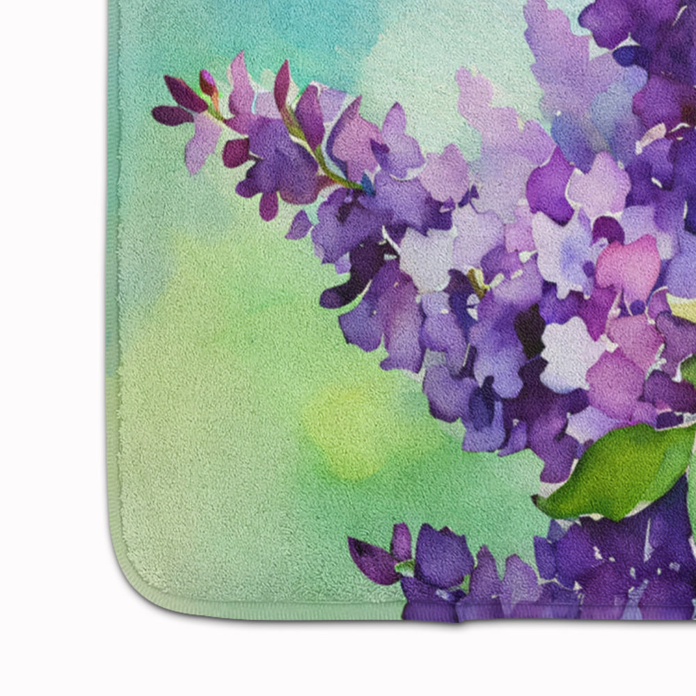 New Hampshire Purple Lilac in Watercolor Memory Foam Kitchen Mat