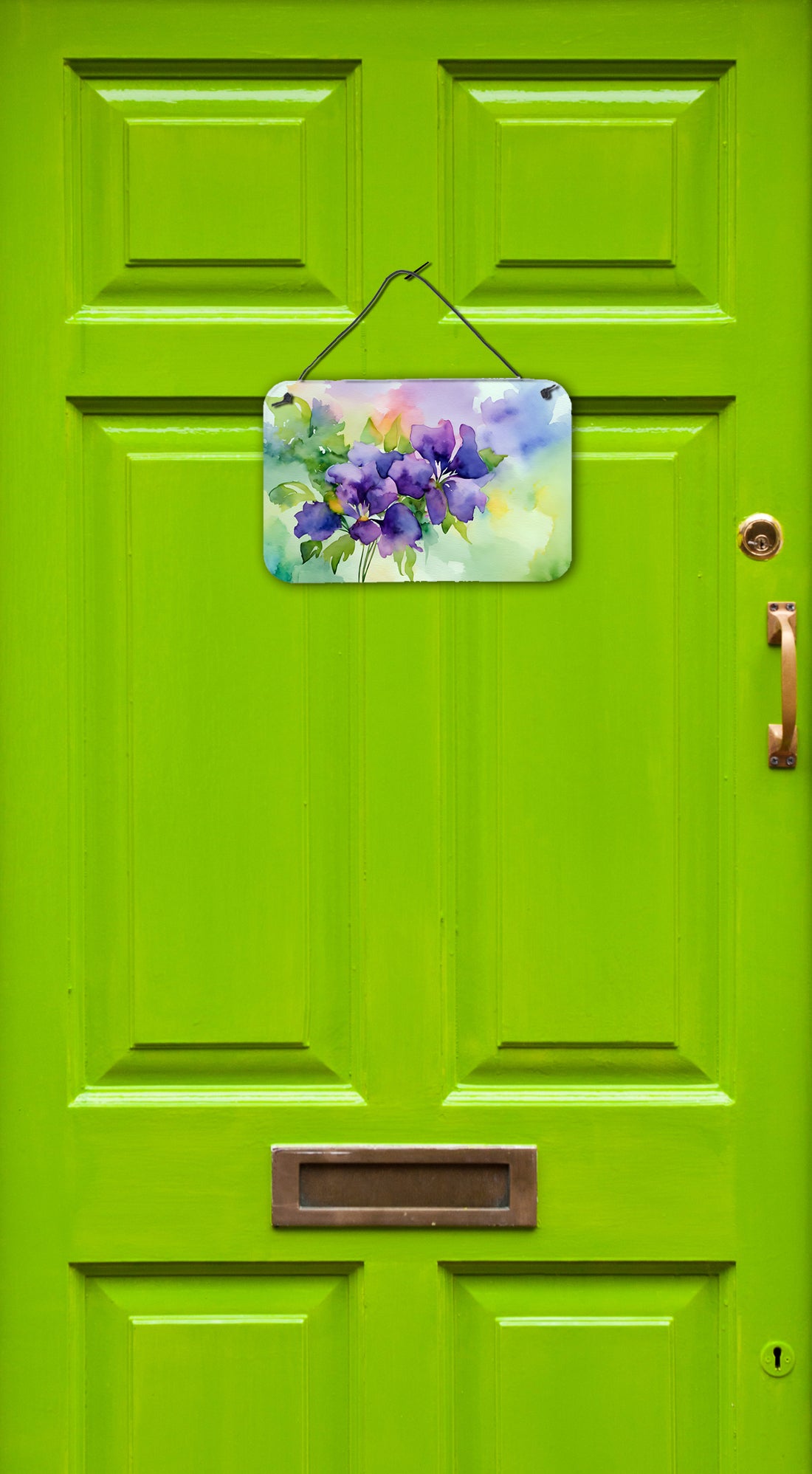 New Jersey Violet in Watercolor Wall or Door Hanging Prints