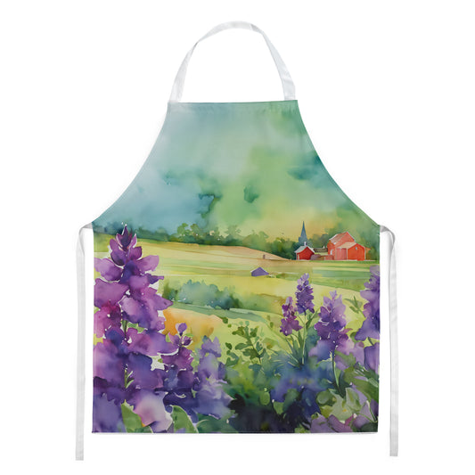 Buy this New Jersey Violet in Watercolor Apron