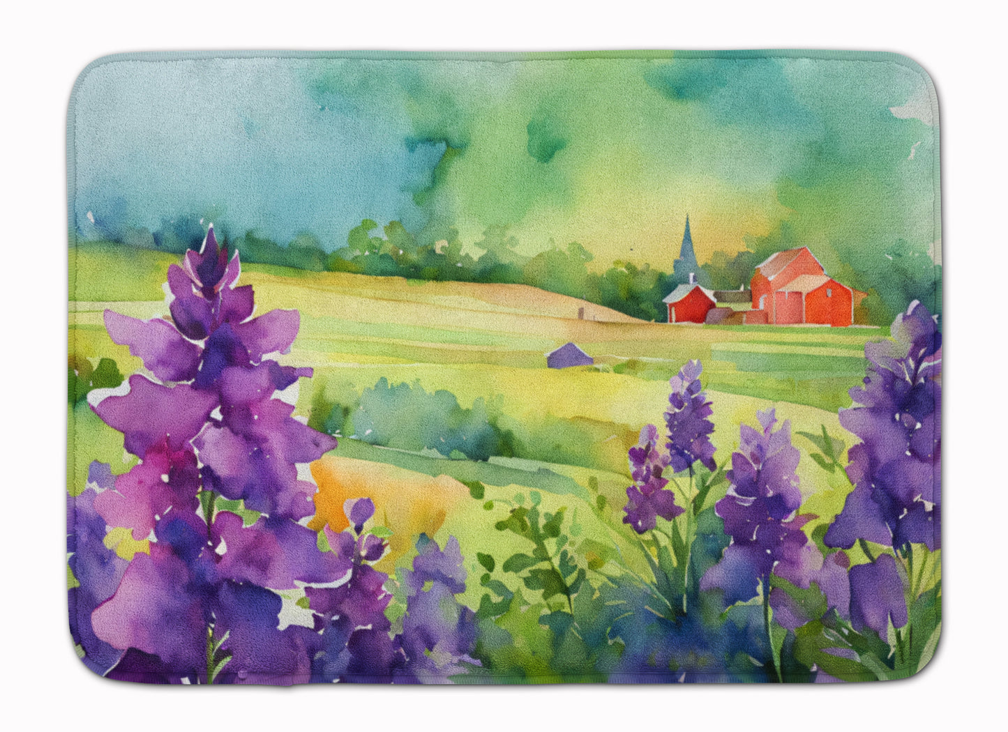 Buy this New Jersey Violet in Watercolor Memory Foam Kitchen Mat