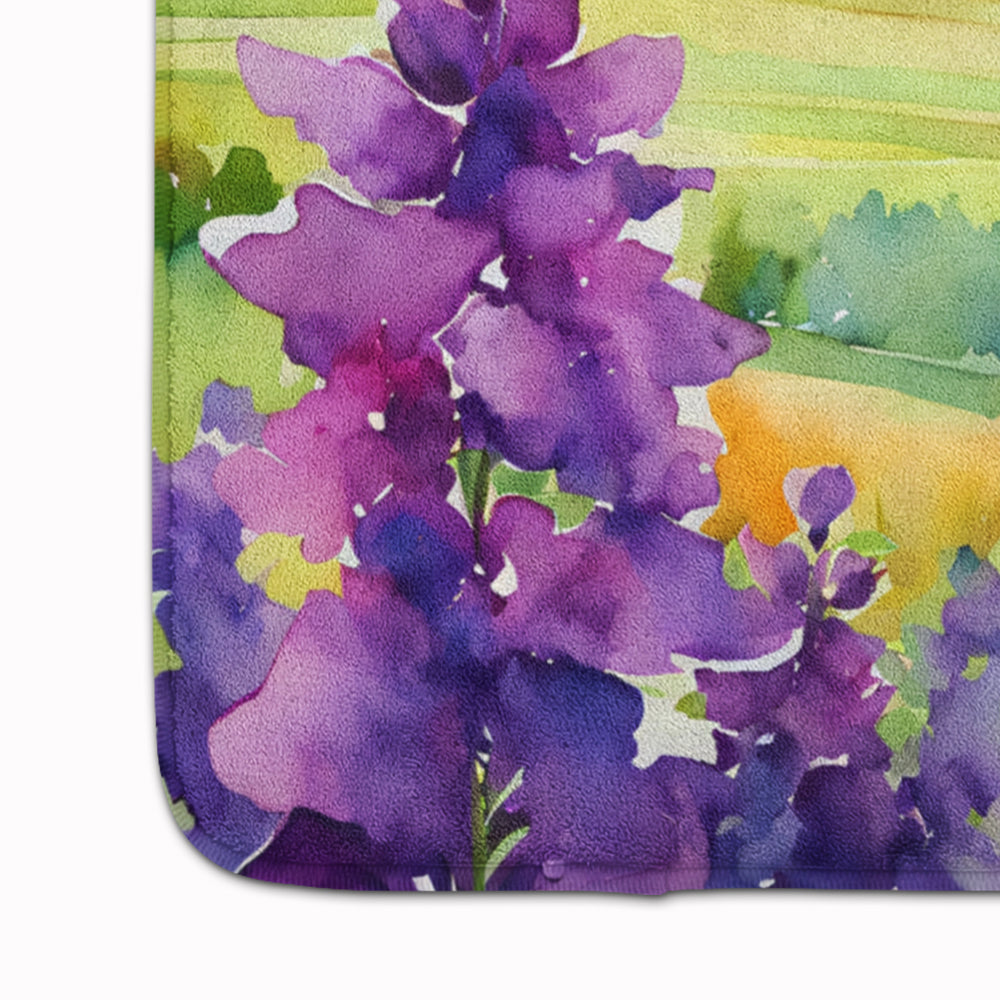 New Jersey Violet in Watercolor Memory Foam Kitchen Mat