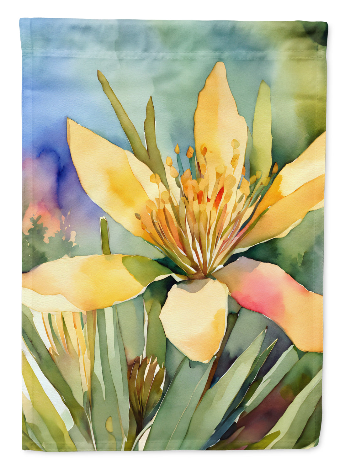 Buy this New Mexico Yucca Flower in Watercolor House Flag