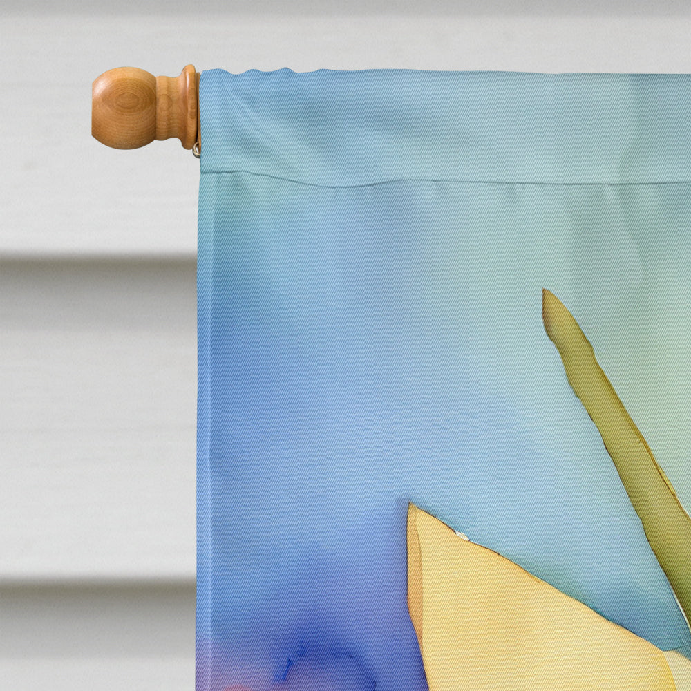 New Mexico Yucca Flower in Watercolor House Flag