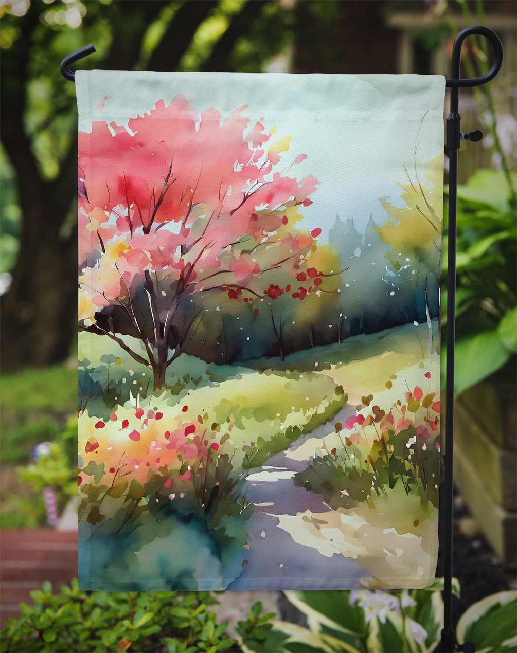 North Carolina Dogwoods in Watercolor Garden Flag