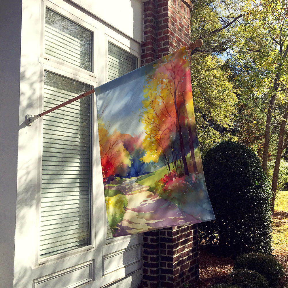 North Carolina Dogwoods in Watercolor House Flag