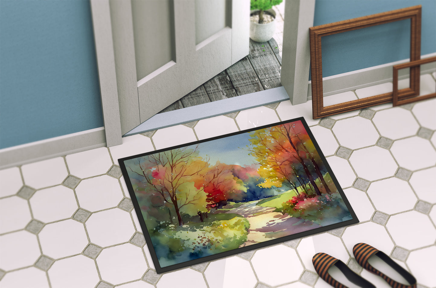 North Carolina Dogwoods in Watercolor Doormat