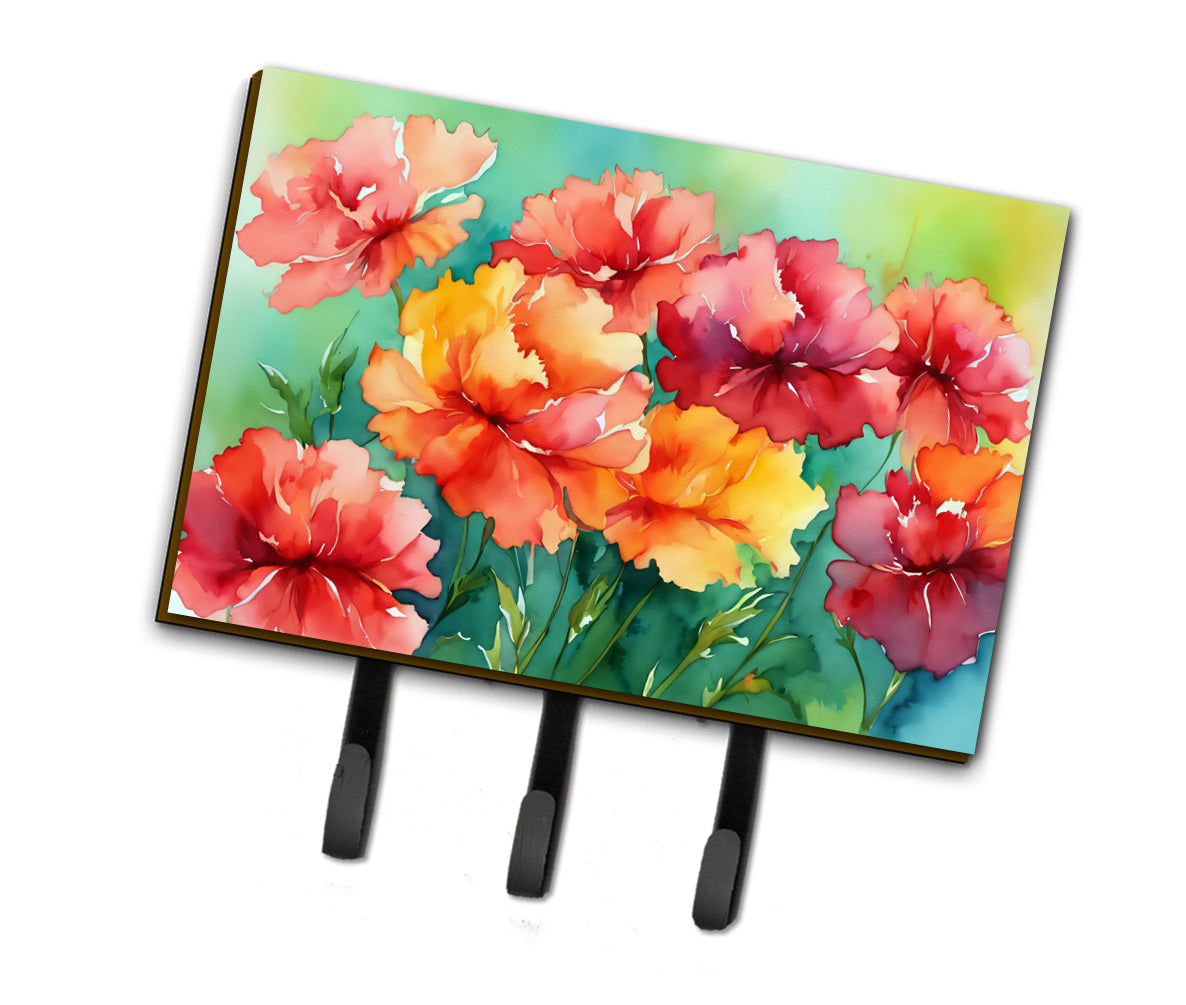 Buy this Ohio Scarlet Carnations in Watercolor Leash or Key Holder