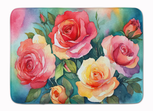 Buy this Oklahoma Roses in Watercolor Memory Foam Kitchen Mat