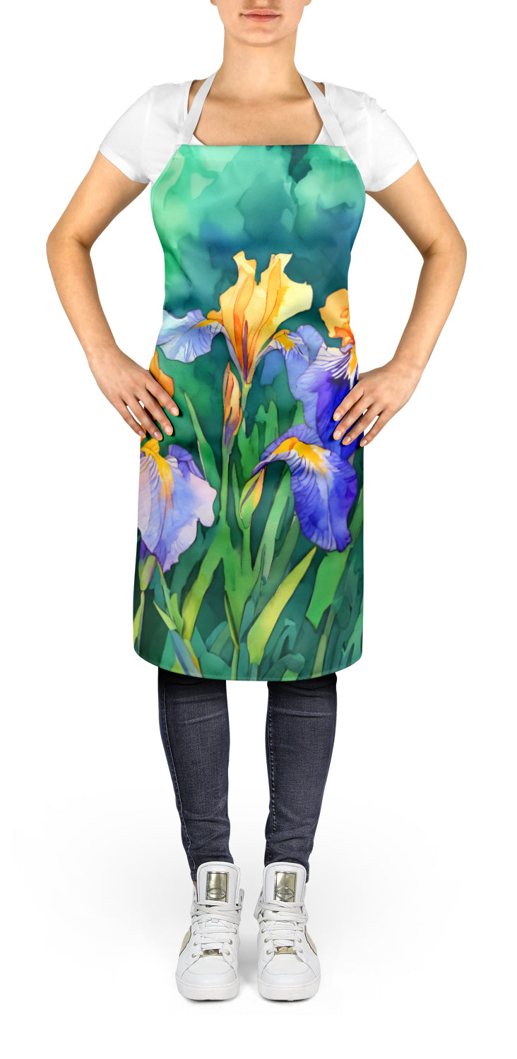 Tennessee Iris in Watercolor Apron