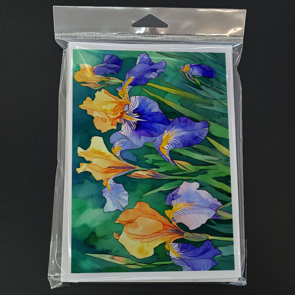 Tennessee Iris in Watercolor Greeting Cards Pack of 8