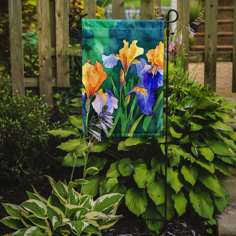 Tennessee Iris in Watercolor Garden Flag