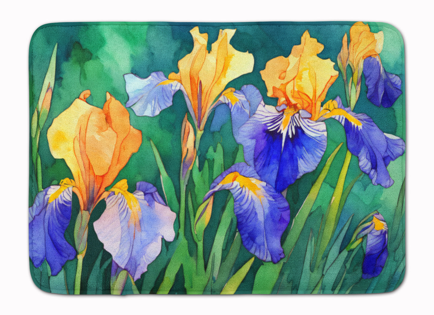 Buy this Tennessee Iris in Watercolor Memory Foam Kitchen Mat