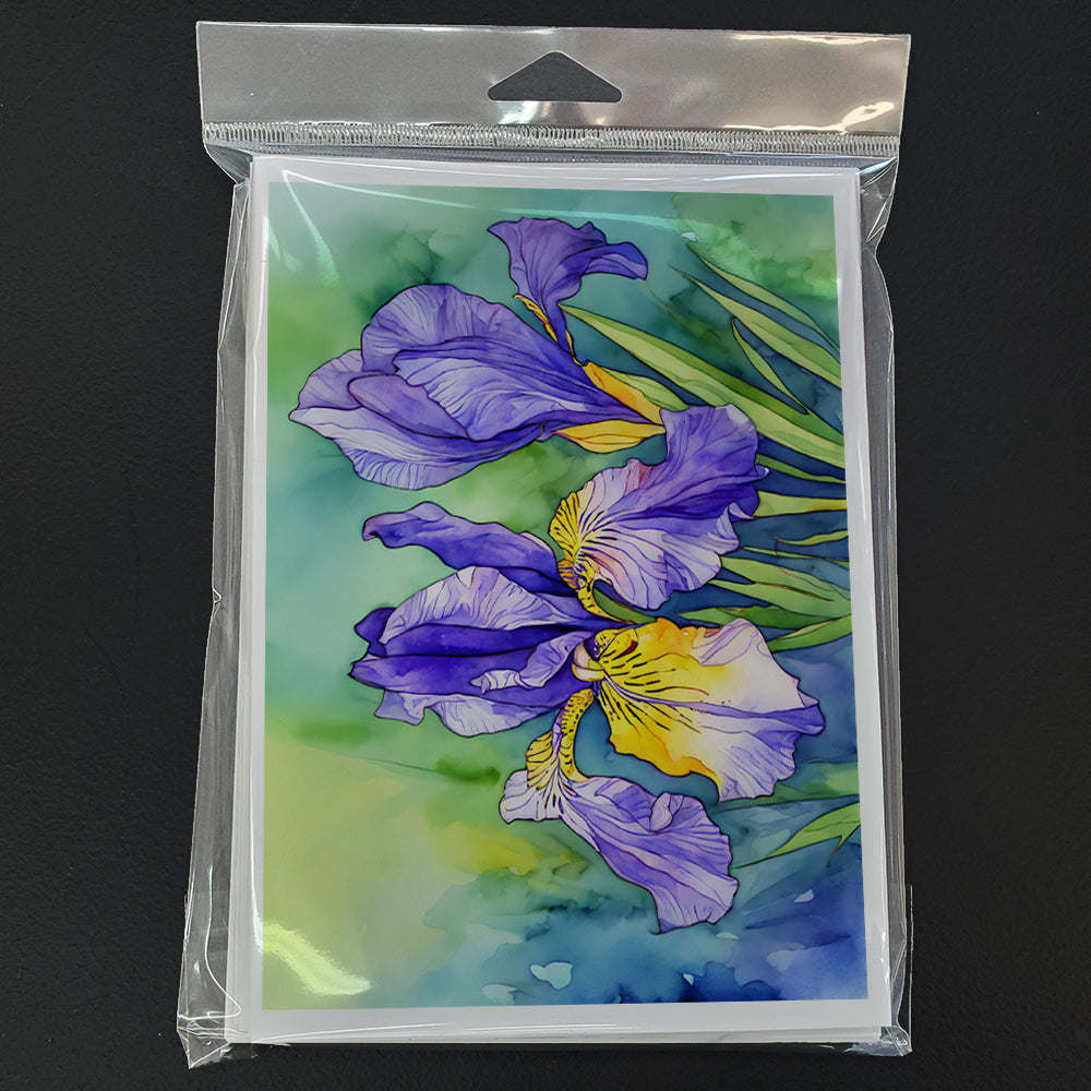 Tennessee Iris in Watercolor Greeting Cards Pack of 8