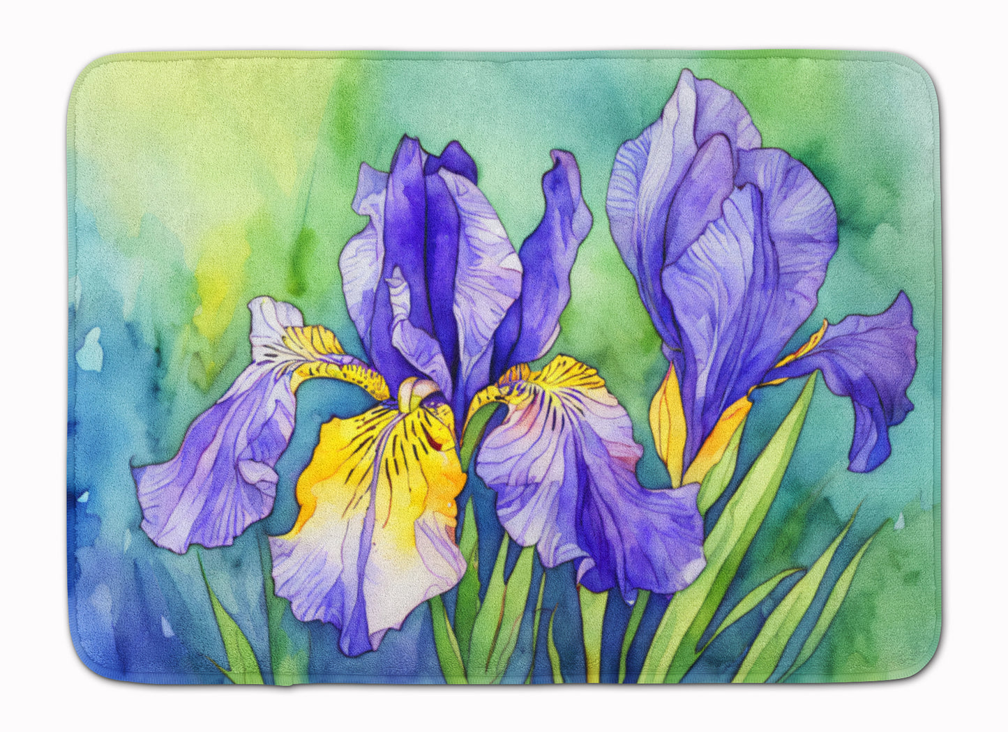 Buy this Tennessee Iris in Watercolor Memory Foam Kitchen Mat