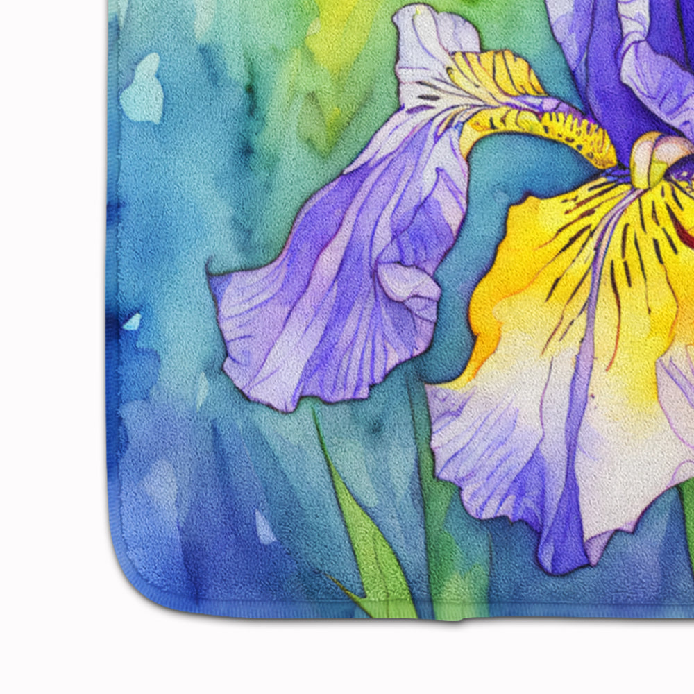 Tennessee Iris in Watercolor Memory Foam Kitchen Mat