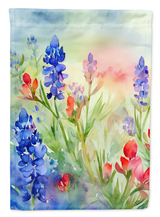 Buy this Texas Bluebonnets in Watercolor House Flag