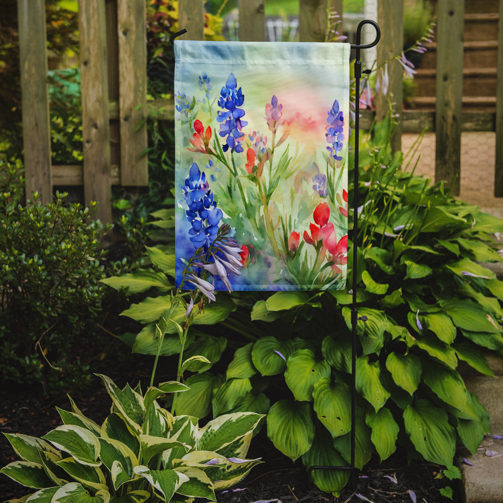 Texas Bluebonnets in Watercolor Garden Flag