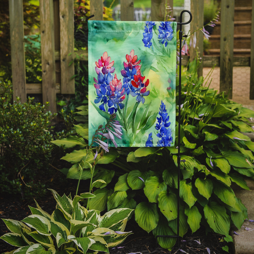 Texas Bluebonnets in Watercolor Garden Flag